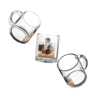 Photo Glass Mug 10oz — Custom Pet Picture Coffee Cup