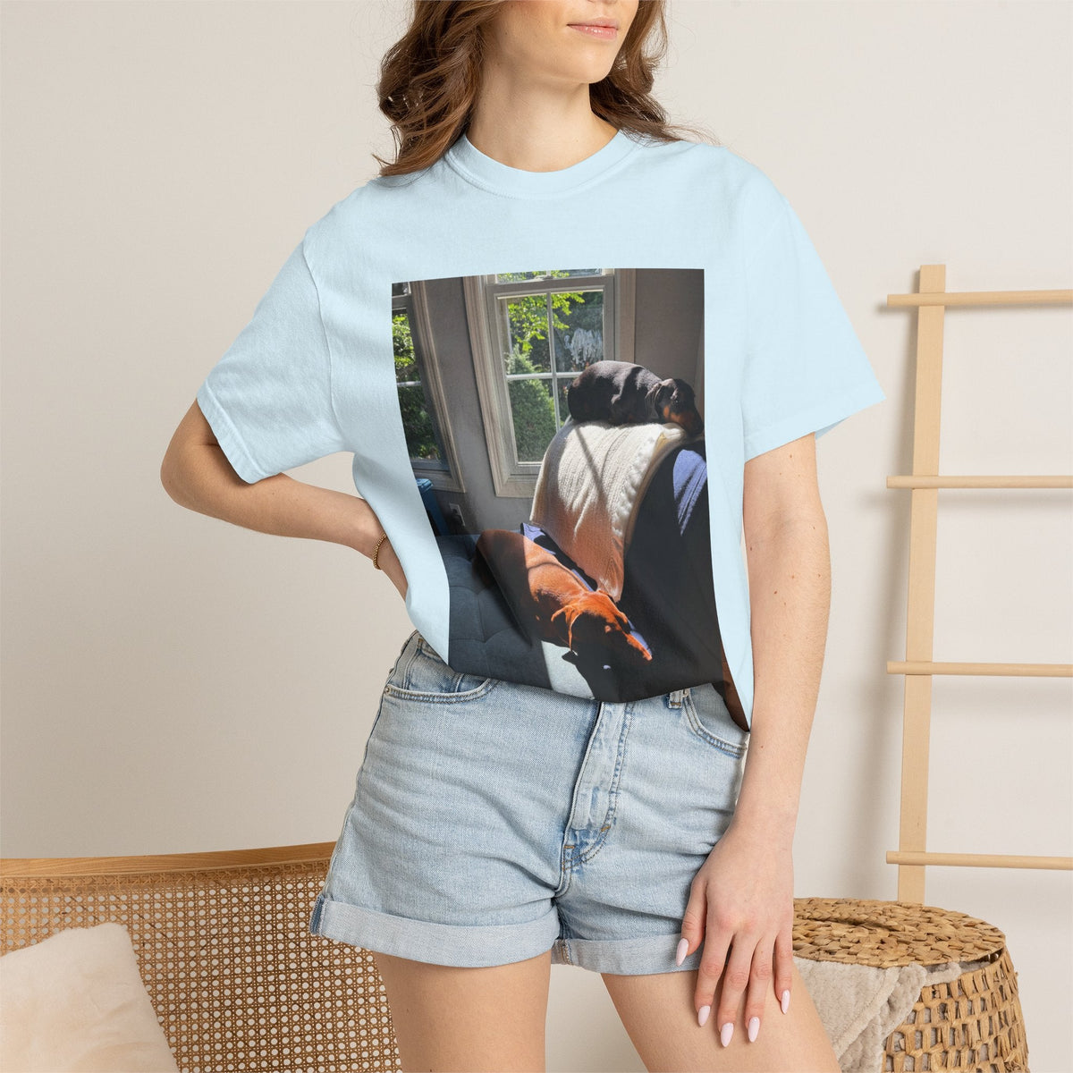 T-Shirt — Photo Print of Dogs Lounging in Sunlight