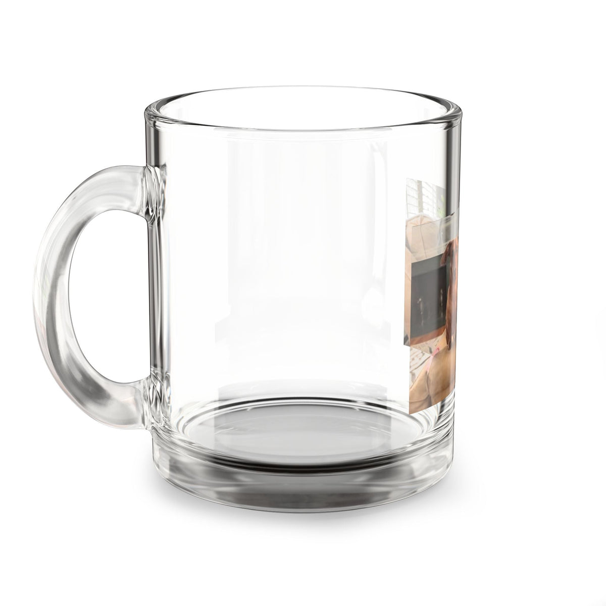 Photo Glass Mug 10oz — Custom Pet Picture Coffee Cup