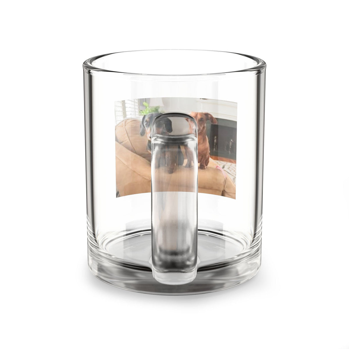 Photo Glass Mug 10oz — Custom Pet Picture Coffee Cup