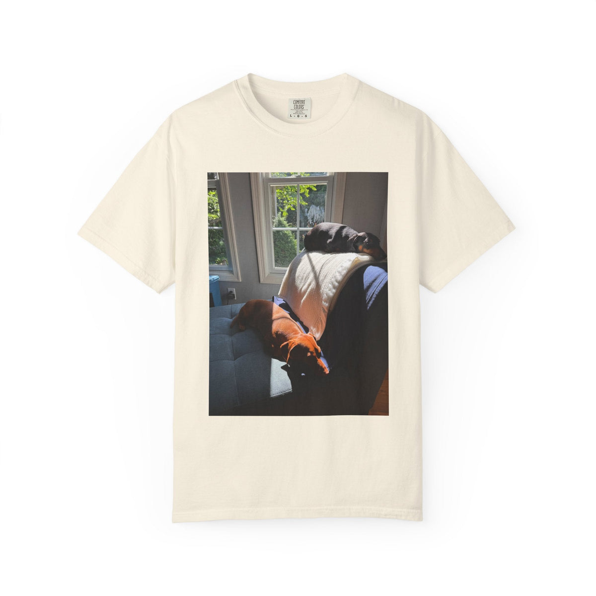 T-Shirt — Photo Print of Dogs Lounging in Sunlight