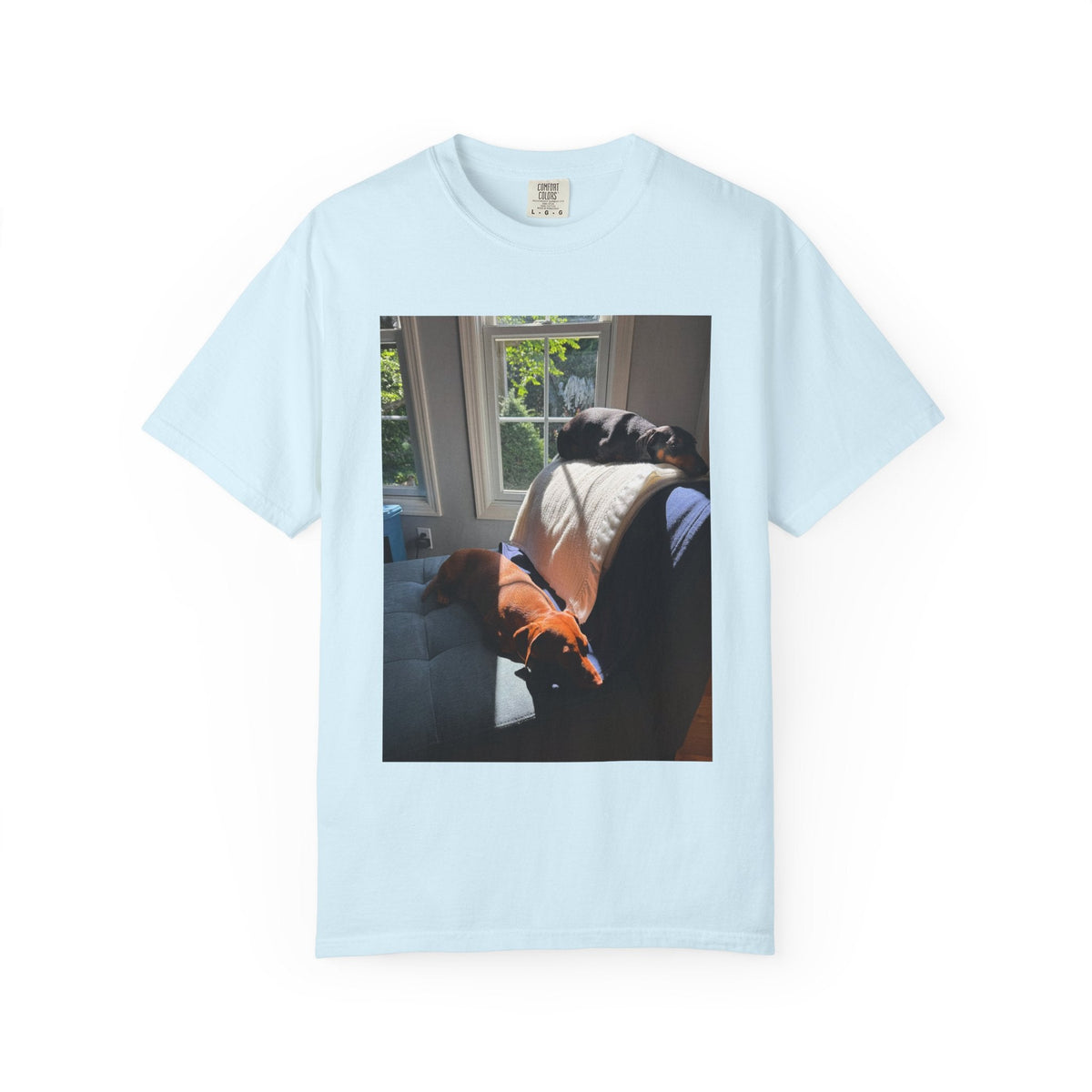 T-Shirt — Photo Print of Dogs Lounging in Sunlight