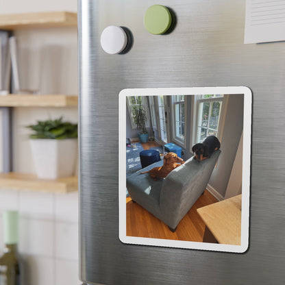 Die-Cut Magnet — Custom Photo Dachshund & Dog Refrigerator Magnet