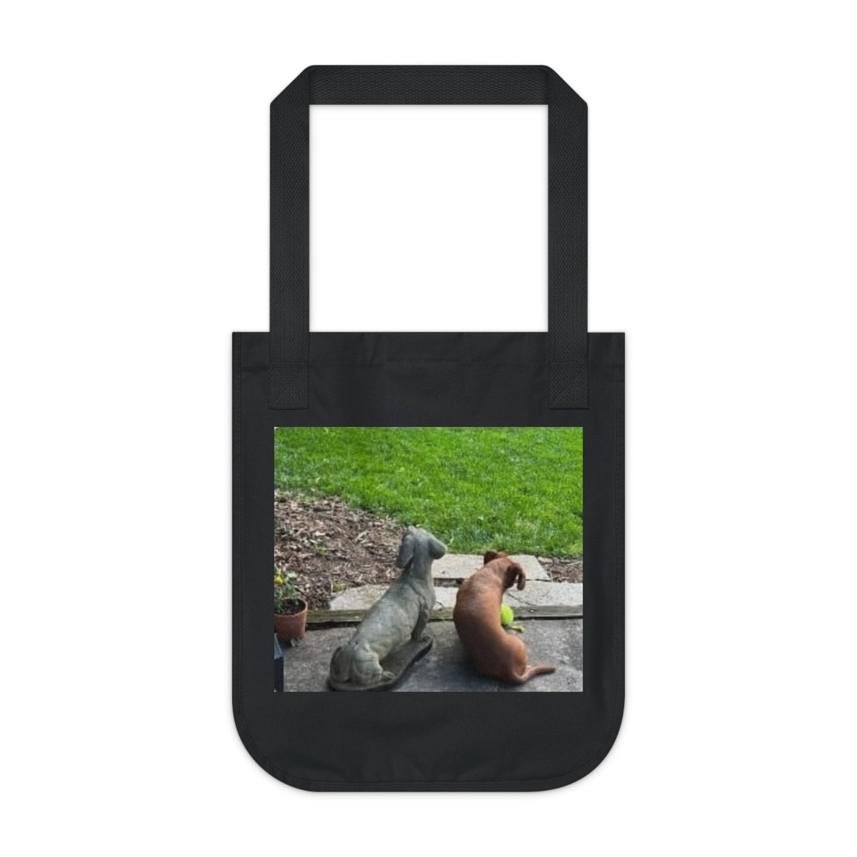 Canvas Tote Bag — Cute Dog Photo Eco Shopper
