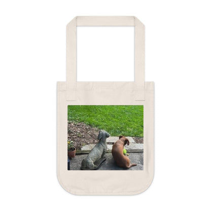 Canvas Tote Bag — Cute Dog Photo Eco Shopper