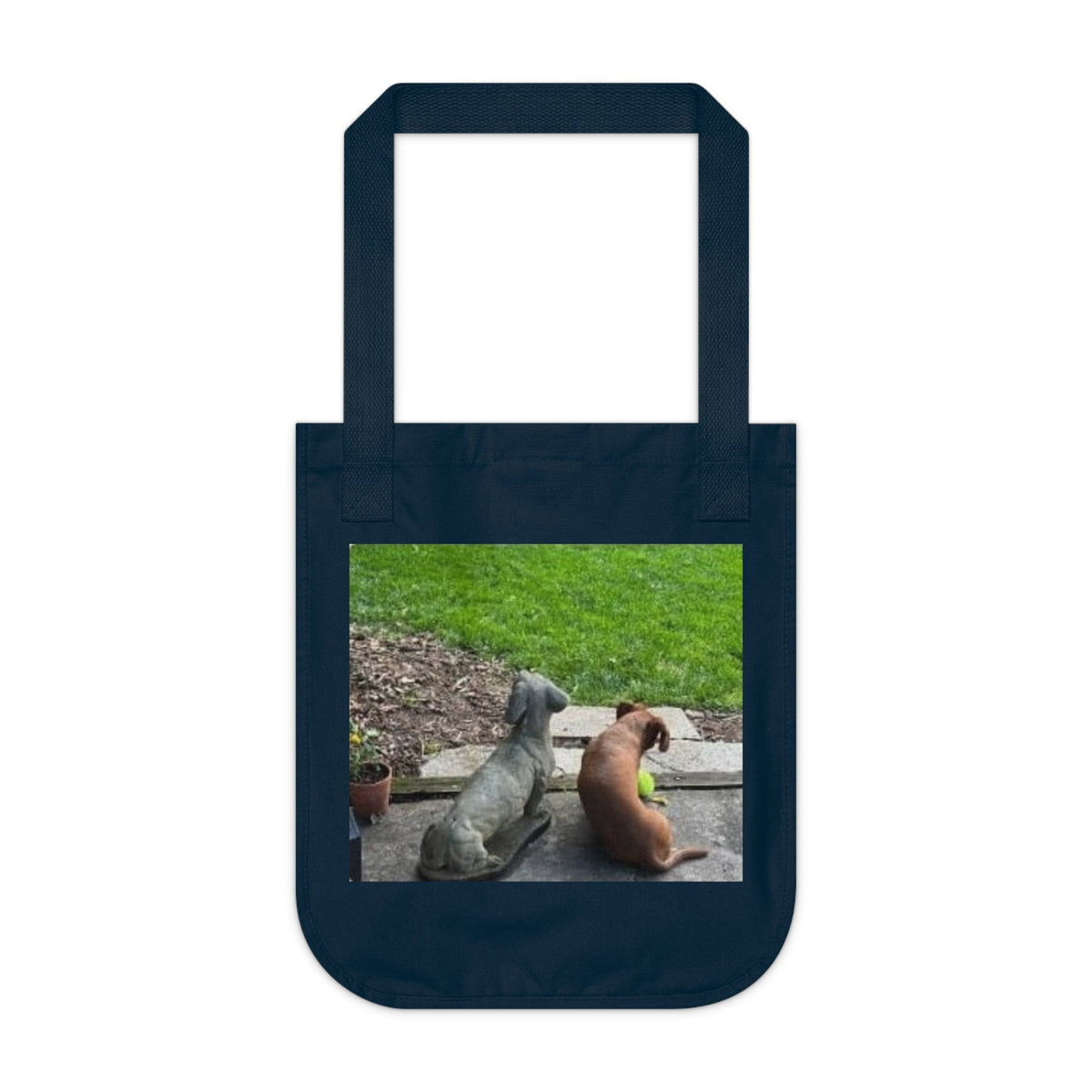 Canvas Tote Bag — Cute Dog Photo Eco Shopper